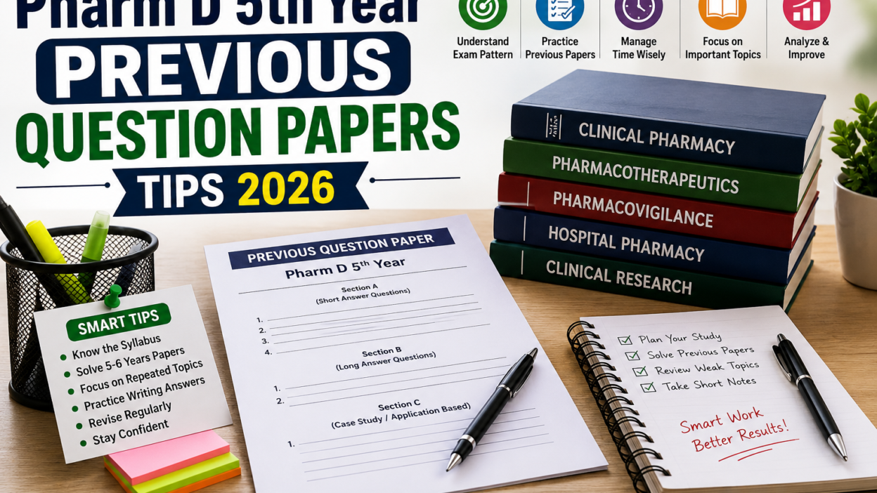Pharm D 5th Year Previous Question Papers tips 2026